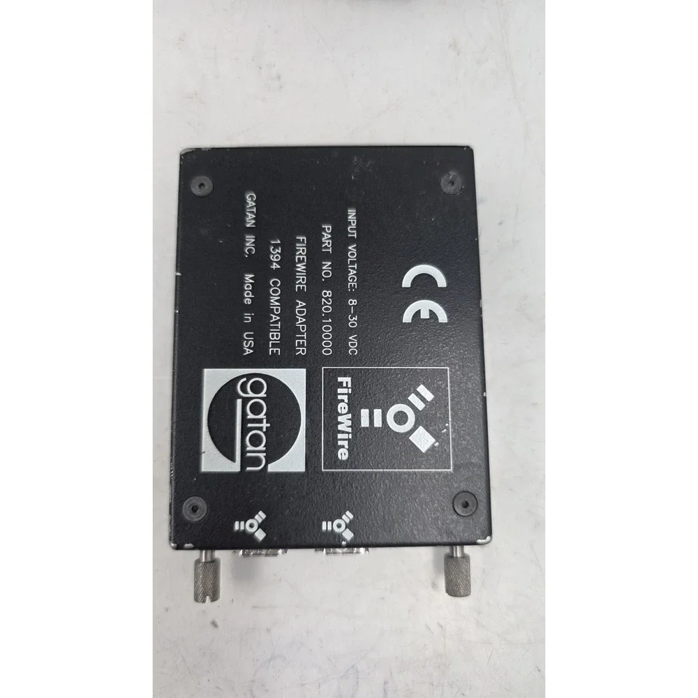1 INPUT VOLTAGE: 8-30 VDC PART NO.  820.10000 FIREWIRE ADAPTER Made in USA gatan